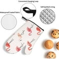 thumbnail image 5 of Flamingo. Oven Mitts and Pot Holders Sets for Kitchen 4 Pcs 7"X11" Heat Resistant Baking Cooking, 5 of 6