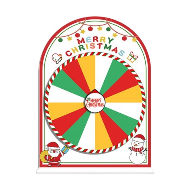 Tnarru Prize Turntable Draw Roulette Wheel Editable Interactive Game Fortune Wheel Prize Turntable for Christmas Family Games B
