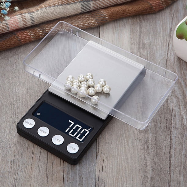 Báscula electrónica de precisión de alta precisión, 0,01 g, mini báscula de bolsillo para joyas, báscula electrónica portátil para materiales medicinales de oro en quilates