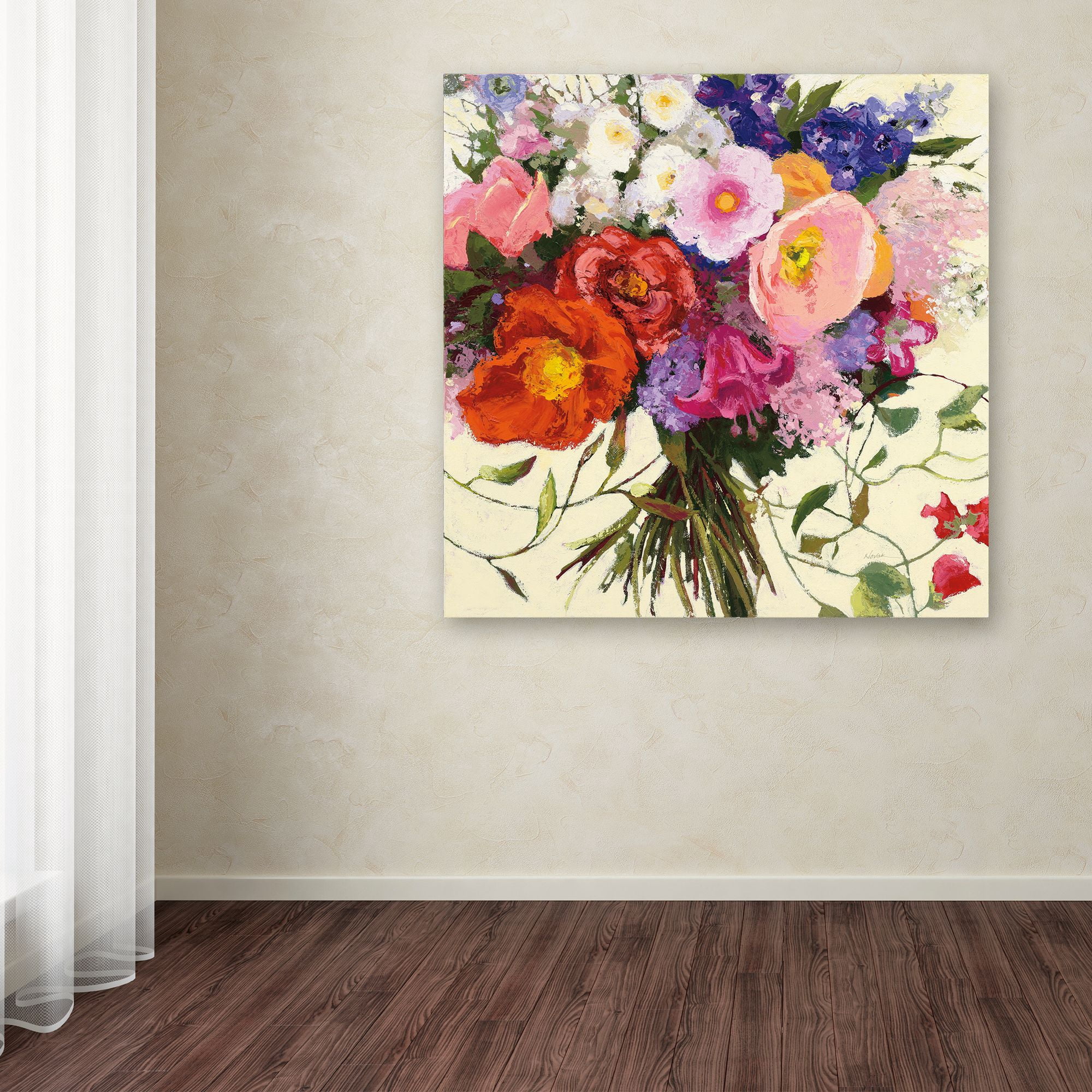 Trademark Fine Art 'Bouquet de Printemps' Canvas Art by Shirley Novak