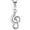 Silver, variant on Men's Stainless Steel Hip Hop Musical Note Charm Pendant Necklace Gift for Music Lovers