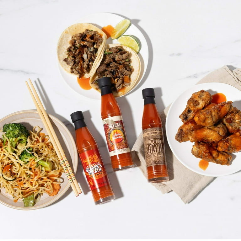 Thoughtfully Gourmet World Traveler Suitcase Hot Sauce Gift Set