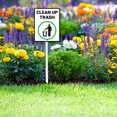 thumbnail image 3 of Eveokoki Clean Up Trash Sign with Stake - 7x8.8 Inch Aluminum No Dumping Signs Outdoor - No Trash Sign - Signs for Private Property, 3 of 6