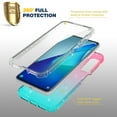 thumbnail image 2 of TCL 20 Pro 5G Case, Rosebono Hybrid Glitter Sparkle Transparent Colorful Gradient TPU Skin Cover Case For TCL 20 Pro 5G (Blue/Pink), 2 of 5