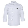 thumbnail image 1 of MERIGLARE Chef Jacket Long Sleeves Pen Pockets Single-breasted Kitchen Coat - White, M M M, 1 of 8