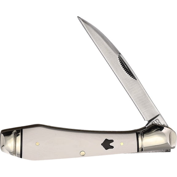 Rough Ryder RR2308 Stainless Blade Black/White Handle Folding Knife