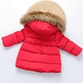 thumbnail image 2 of Vedolay Boy's Winter Jackets Boy's Autumn Hooded Puffer Fashion Coat with Patch Pockets,Red 4-5 Years, 2 of 5