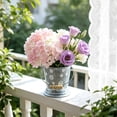 thumbnail image 5 of Aged Metal Flower Bucket for Garden and Home Decor with Carry Handle, Rustic Iron Planter Pot for Porch, Patio, and Indoor Use(Blue), 5 of 5