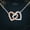 Interlocking Hearts Necklace, variant on Mothers Day Gifts, Mother Birthday Jewelry with Meaningful Message Gifts Idea, Mom Necklace (Mom Love, Alluring Beauty Necklace)