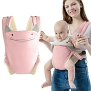Baby Carrier Newborn to Toddler with Pocket, 4-in-1 Easy to Wear Ergonomic Adjustable Breathable Carrier Slings, Perfect for Baby Infants up to 35 lbs Toddlers - Pink