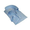 thumbnail image 6 of Men 100% Italian Cotton Shirt Non Iron SORRENTO Turkey Spread Collar 4883 Blue, 6 of 6