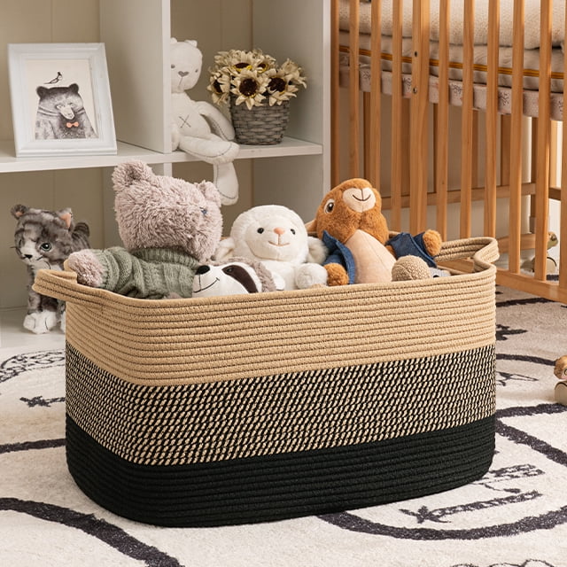 TIMEYARD Large Blanket Basket, 21.6