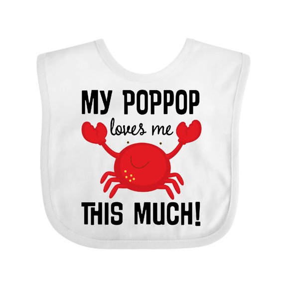 Inktastic My Poppop Loves Me Boys or Girls Baby Bib