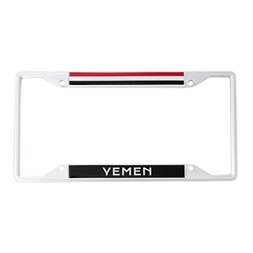 Desert Cactus Country of Yemen Flag License Plate Frame for Front or