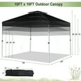 thumbnail image 2 of Gymax Abri de Jardin Instantané à 2 Niveaux 10 Pieds x 10 Pieds, Tente Pliante, Gazebo Instantané, Sac de Transport Ajustable avec Roue, 2 of 7