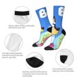 thumbnail image 4 of Goofa Bluey Printed Men's Crew Socks, Soft Durable Breathable Moisture-Wicking with Odor Control Cotton socks, 4 of 6