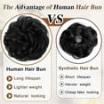 thumbnail image 4 of Human Hair Bun Extension Elastic Messy Fluffy Chignon Donut Updo Hair Pieces Ponytail Extensions, 4 of 7