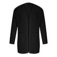 thumbnail image 4 of IROINNID Men's Long Sleeve Thigh-Length Cardigan Jacket Solid Color Leisure Button Closure Knit Cardigan Sweater Jacket, 4 of 6