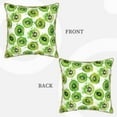 thumbnail image 3 of Fotbe Green Kiwi Pattern Velvet Decorative Throw Pillow Covers with Elegant Piping, Soft Plush Cushion Cover for Sofa, Bed, Car, Office-18"x18", 3 of 8