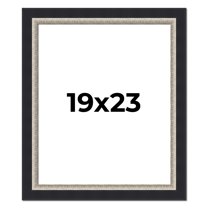 19x23 Frame Black Real Wood Picture Frame Width 2.25 Inches | Interior Frame Depth 0.5 Inches |