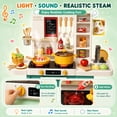 thumbnail image 2 of JoyStone 69PCS Kids Kitchen Playset,Play Kitchen Toy with Realistic Lights & Sounds,Pretend Steam, Play Sink & Oven, Menu Board & Other Kitchen Accessories Set for Toddlers, 2 of 8