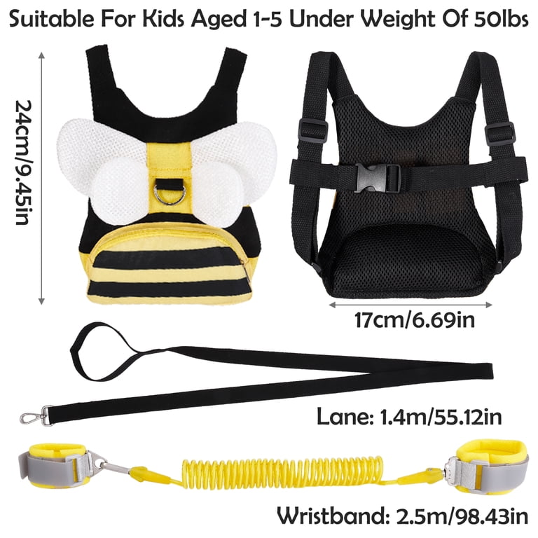 Sixwipe 3-in-1 Toddler Bee Harness Backpack Leash photo 2