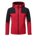 thumbnail image 2 of Thousandth Men's Hooded Outdoor Trekking Jacket Zip Up Breathable Windproof Daily Jacket Casual Everyday Outerwear Coat for Fall, 2 of 5