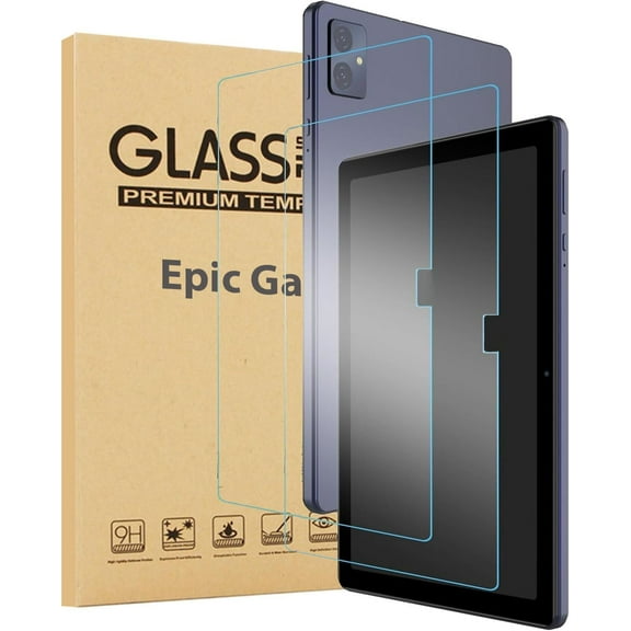 elitegadget 2-Pack Glass Screen Protector For VORTEX T10M Pro Tablet 10.1 Inch Tablet - Tempered Glass Film High Definition 9H Hardness
