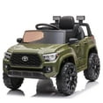 thumbnail image 4 of Ride on Truck Cars for Boys & Girls, 12V Toyota Tacoma Kids Ride on Toy with Remote Control, Green, 4 of 15