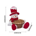 thumbnail image 3 of Leodye 1pcs Christmas Storage Basket - Santa Snowman Candy Woven Holder Bowl Dish for Holiday Table Desk Decoration Gift, 3 of 5
