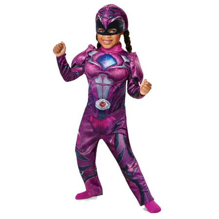 Power Rangers Toddler Girls Pink Ranger Costume Jumpsuit & Hat Outfit