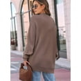 thumbnail image 4 of Womens Oversized Cardigan Soft Knit Cardigan Sweater with Pockets Khaki S, 4 of 6