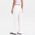 thumbnail image 3 of Wide Leg Pants for Women Casual Flowy Crepe Trousers Wrinkle Free Relaxed Fit Lounge Work Business with Pockets White XL, 3 of 3