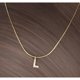 thumbnail image 2 of Collar Cadena Ligera Chapa Oro DIAMANTE POLO RIVERA Dije Letra L PR POLO RIVERA CLCD012, 2 of 3