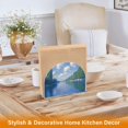 thumbnail image 6 of Yayeee Napkin Holder for Table Kitchen Paper Tissue Organization, Blue Sky and River, 6 of 8