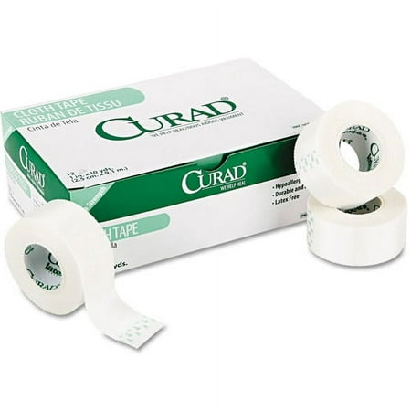 Medline NON260101 Cloth Silk Tape Water Repellent 1inx10Yds. 12/PK White