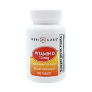 Geri-Care Vitamin D Tablet 400 IU 60-874-01 1 Bottle, 100 per Bottle