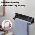 thumbnail image 4 of Self Adhesive Hand Towel Holder- 304 Stainless Steel Hand Towel Bar for Bathroom Kitchen Stick on Wall, Waterproof Towel Ring No Drilling, 9 Inch (Black), 4 of 7