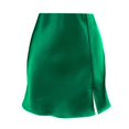 thumbnail image 3 of Riforla Women's Basic High Waist Solid Satin Bodycon Mini Pencil Skirt Skirts for Women Green L, 3 of 6