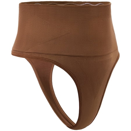 

DREAM SLIM Women Mid-Waist Seamless Tummy Control Thong Shapewear Panties Girdle Underwear