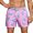 Pink, variant on Men's Running Shorts Drawstring Waist Printed with Pocket Shorts