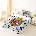 thumbnail image 5 of Manfei Leopard Print Camper Twin Sheets,Country Farmhouse Lodge Bedding,Pink,3 Pieces,1 Fitted Sheet and 1 Pillowcase, 5 of 6
