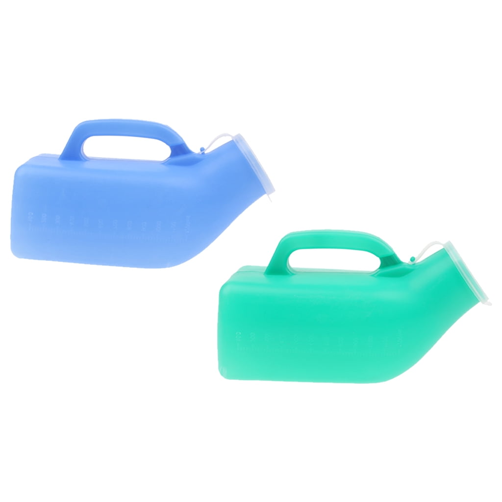 2Pcs Males Urine Containers Toilet Bucket Chamber ty With Lid