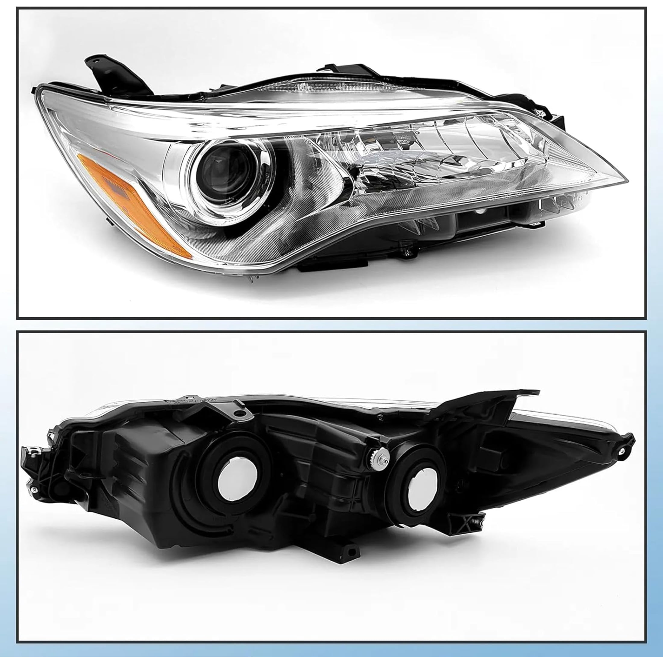 HOUGEET Headlight Fit for Toyota Camry 2015-2017 Left Side Headlamps Assembly Head Light Chrome