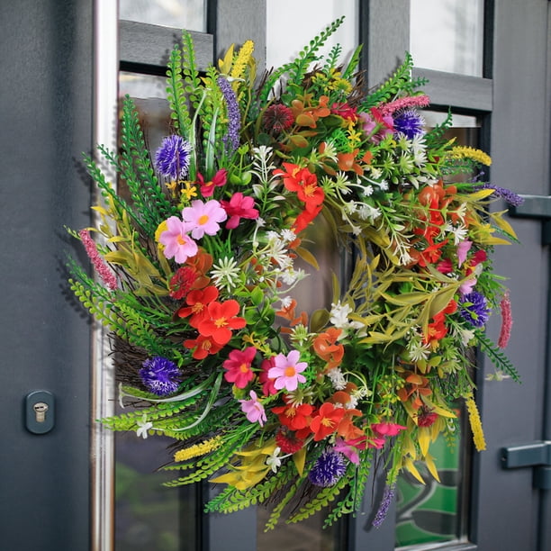 De Plástico Para Puerta Delantera, De Primavera Y Verano Para Decoración De Pared De Chimenea, Decoración De Acción De Gracias, Cuerda Colgante