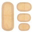 thumbnail image 4 of Home Weavers Double Ruffle Collection 100% Cotton Non-Slip Bathroom Rug Set Machine Washable Bathroom Rug, Bath Rug, Bathroom Rug, Runner, Yellow Color 4 Piece Bath Rug set, 4 of 9