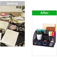 thumbnail image 5 of Almacenamiento de escritorio, organizador de escritorio de malla con cajón deslizante, soporte para bolígrafo que ahorra espacio (negro) Rojo Verde, 5 of 5