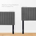thumbnail image 2 of Modway Keira Velvet Upholstered Twin Headboard in Gray, 2 of 7