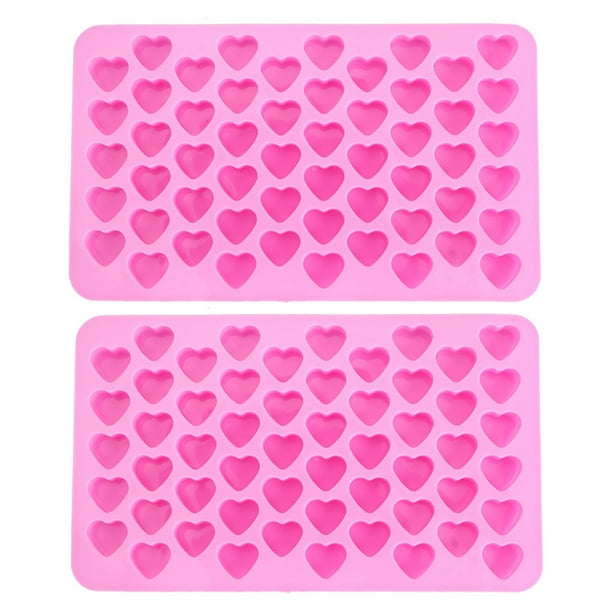 Molde de silicona antiadherente con forma de corazón de 55 agujeros para tartas de chocolate, cubitos de hielo, utensilios de cocina para hornear