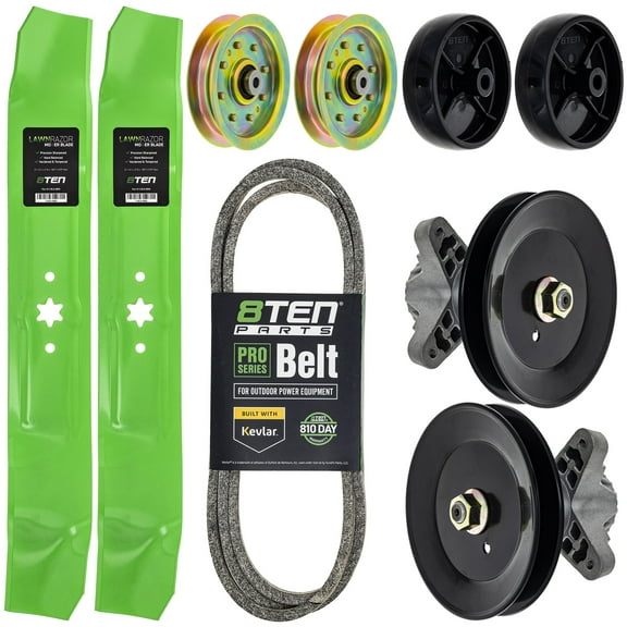 8TEN Deck Rebuild Kit Blade Spindle Belt Idler Wheels for Troy Bilt Pony 42-inch MK1013530